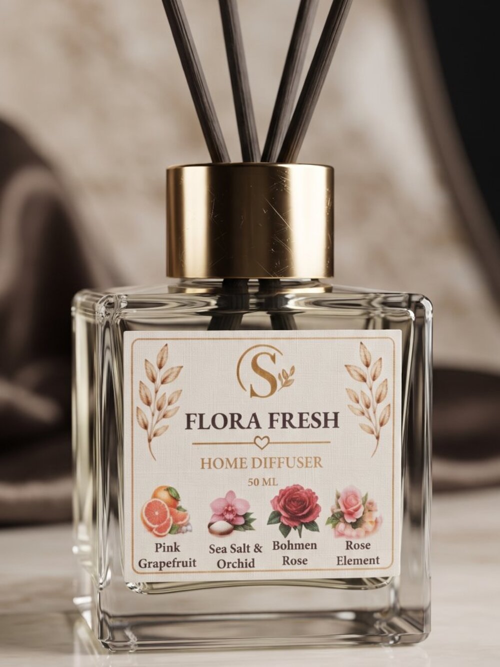 Home Reed Diffuser - Flora Fresh 50ML - Picture 2 of 7